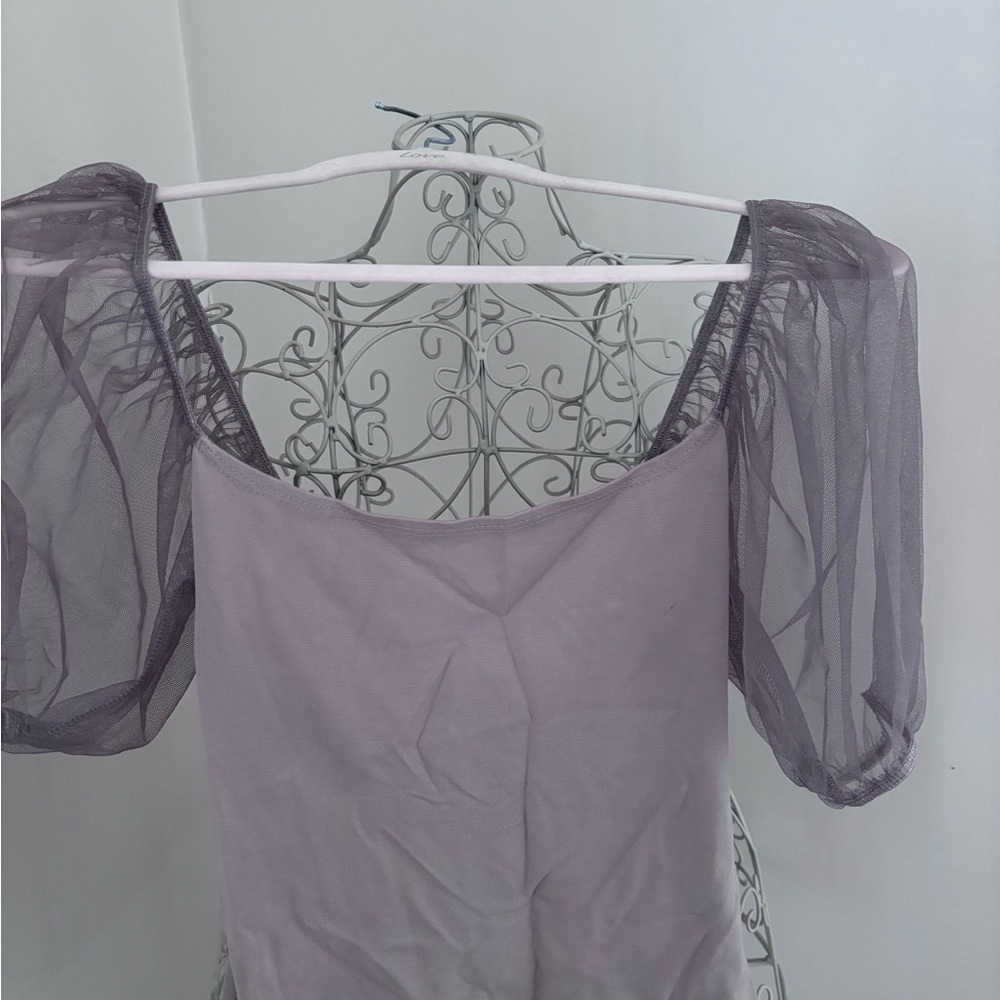 Free People Lavender Sheer Top